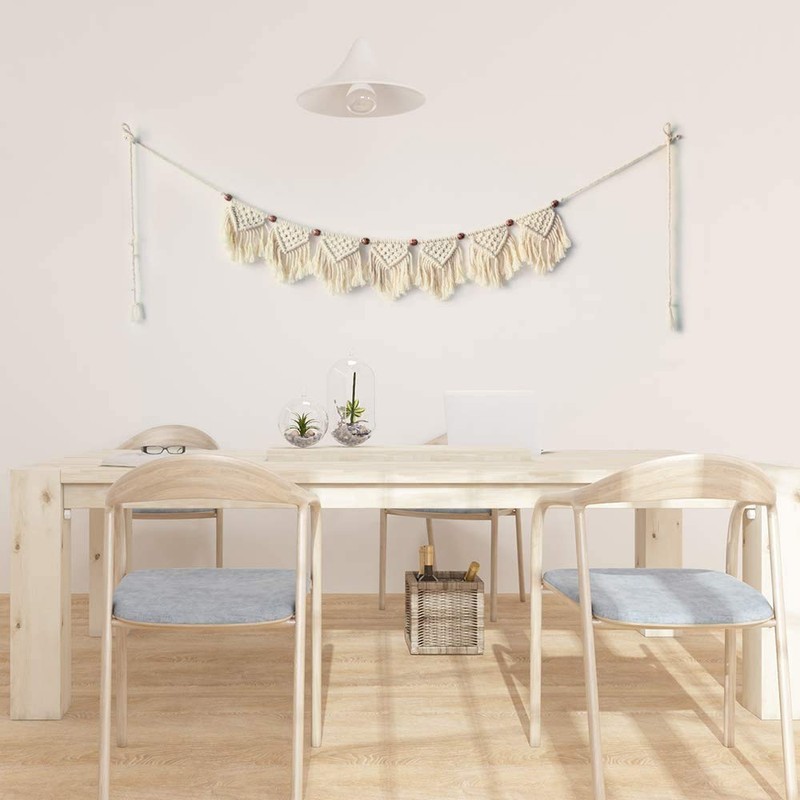 Gadgetman Macrame Weave Wall Hanging Fringe Garland Banner Macrame Tapestry