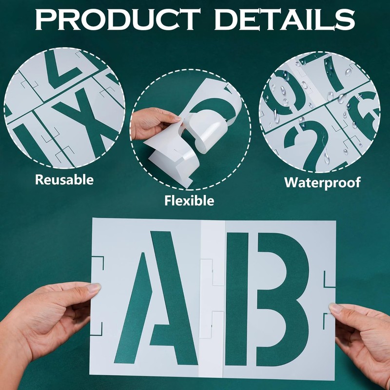 6 Inch Letter and Number Stencils,Letters and Numbers Stencil Kit,42