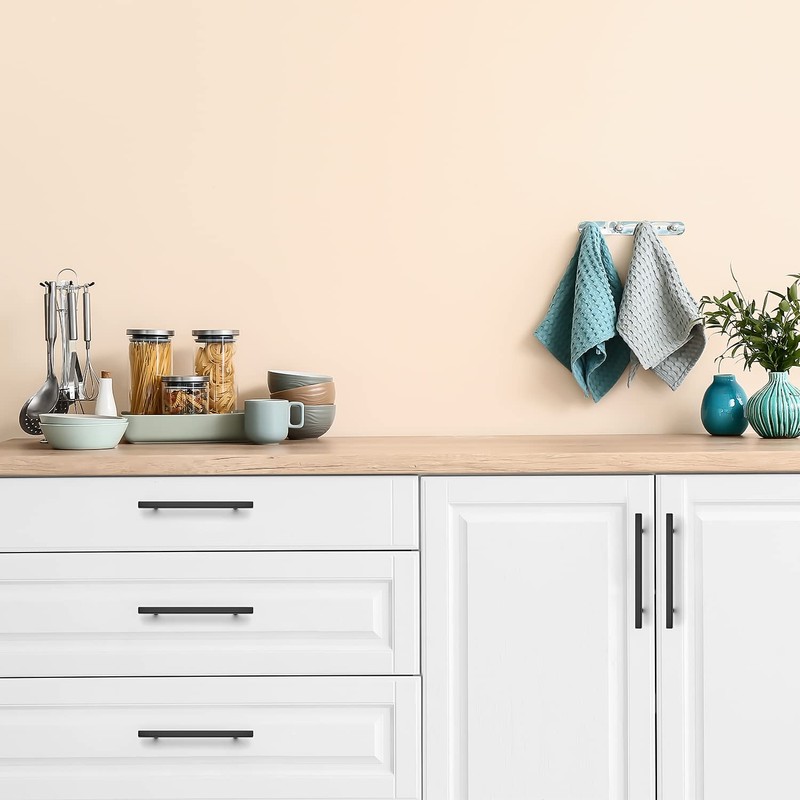 Ravinte Black Cabinet Handles 30 Pack 6-3/10 inch Matte Black