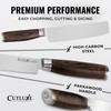 Cutluxe Shinobi Nakiri Knife – 7" Vegetable Knife for Chopping,