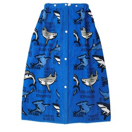 Blue Sail Wrap Towel, 31.5 inches (80 cm), Kids' Pool Towel, Boy, Wrap Towel, Children, 100% Cotton, Name Tag, Swimwear Items, Bath Towel, 47.2 inches (120 cm), Change of Clothes, Swimming Pool, Bath,