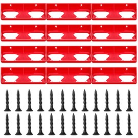 Briwooody 24 Slot 12V Battery Holder Bulk Compatible with M12 Battery Wall Mount Battery Organizer Battery Garage Tool Battery Holders Storage for Shelf Toolbox, with Screws