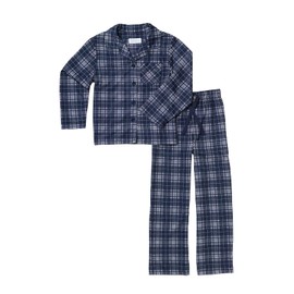 PajamaGram Pajamas Boys - Teen Pajamas, Blue Plaid, 10