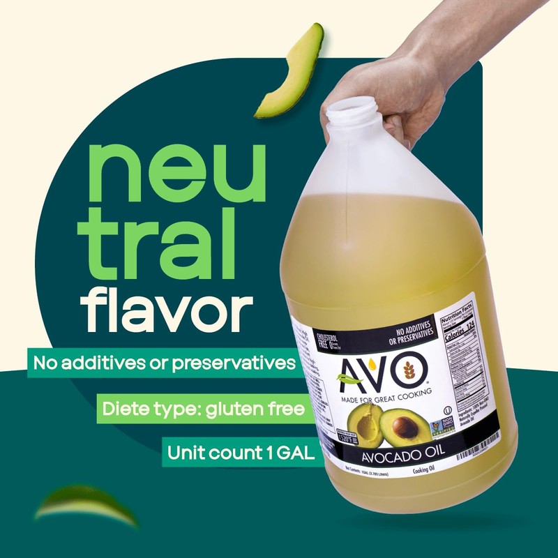 AVO NON GMO 100% Avocado Oil, 1 Gallon 128 Fl-oz,
