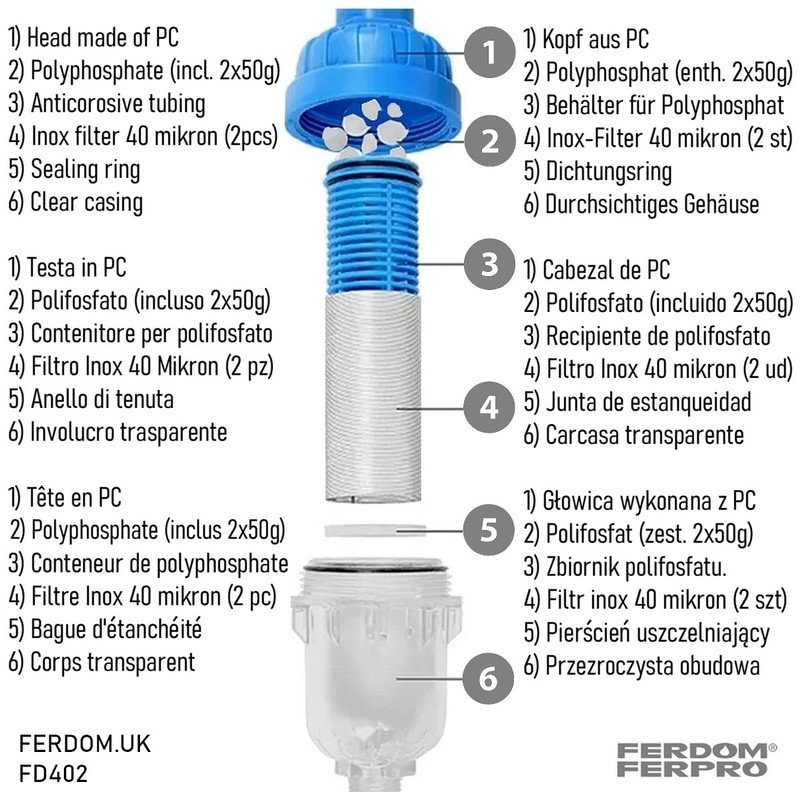 FERPRO FERDOM COMBO FD402 FERDOM Filter & Dispenser - For