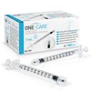ONE-CARE 1ml Luer Lock Syringe, Sterile, Low Dead Space, 100/bx