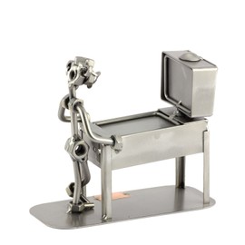 Steelman24 I Nuts and bolts sculpture Pinball With Personal Engraving I Handmade ornaments I I Metal figurine