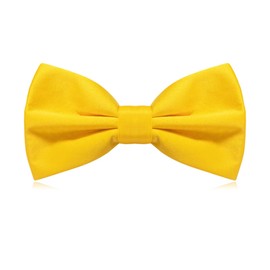 MAIANY Men's Bow Tie Black/Red: Pre-Tied Bow Tie with Adjustable Band, Elegant Suit Bow for Wedding, Prom, Carnival and Spring Festival, golden yellow