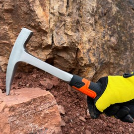 Rock Pick Hammer-31oz Geology Hammer with Ergonomic Handle – Stone Mason Hammer, Block Hammer, Masonry Hammer with Pointed Tip & Shock Reduction Handle,Brick Tools, Stone Hammer, Masonry Tools