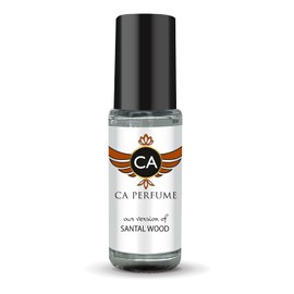 CA Perfume Impression of Santal Wood Unisex Perfume Oil Amber Woody Scent Long Lasting Fragrance for Women and Men Travel Size Mini Perfume Sample TSA Ready Body Oil Roll-on 0.14 Fl Oz 4ml