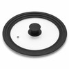 Universal Silicone Glass Pot Lid with Steam Vent, 16-32cm