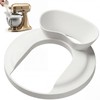 Silicone Pouring Shield for KitchenAid 4.5-5 qt Tilt-Head Mixers, White