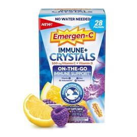 Emergen-C Immune Support Crystals 500mg Vitamin C 28 Stick Pack  Berry Lemonade