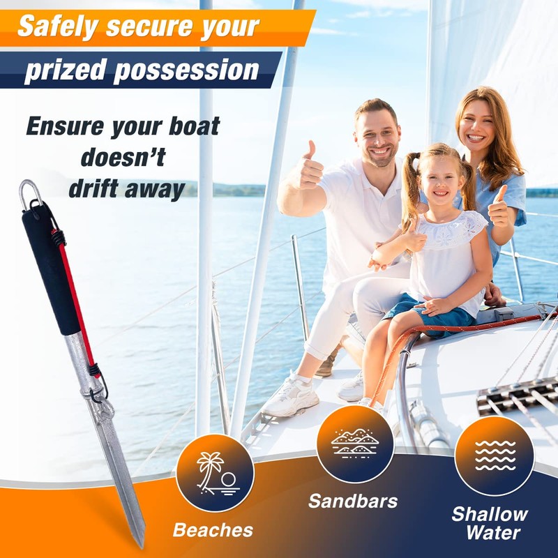Sand Spike Anchor 52" – Anchor-Man Heavy-Duty Galvanized Beach Anchor