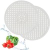 Sink Liner, Pack of 2 Round Sink Liners, White Rubber