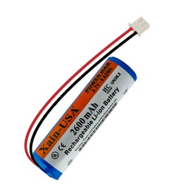 Xain-USA Model B0143KH9KG, 3.7V-2600mAh-9.62Wh,18650 Rechargeable Li-ion Battery Pack, Compatible with The Croove Amplifier. Built-in (BMS), with JST-XH2.54mm 2-pin Female Connector.