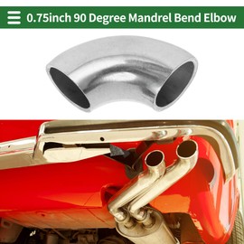 Motoforti 0.75" Inch OD 90 Degree Mandrel Bend Elbow Car Modified Exhaust Pipe Tubing 1.0mm/19GA Thickness 304 Stainless Steel Bend Tube Stair Handrail Piping 19x50x1.0mm