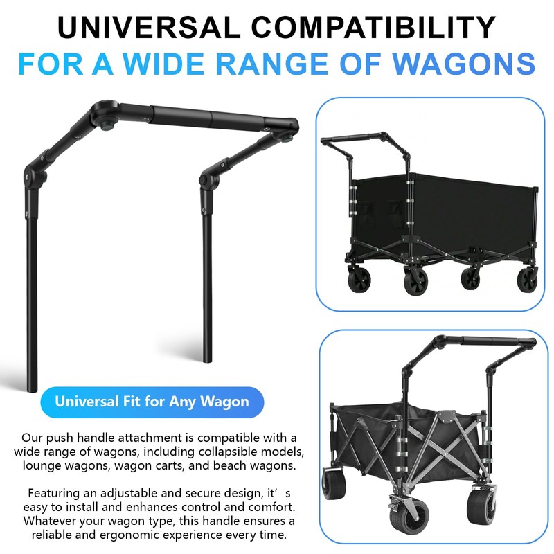 3rd Gen Wagon Push Handle Attachment - Durable & Adjustable