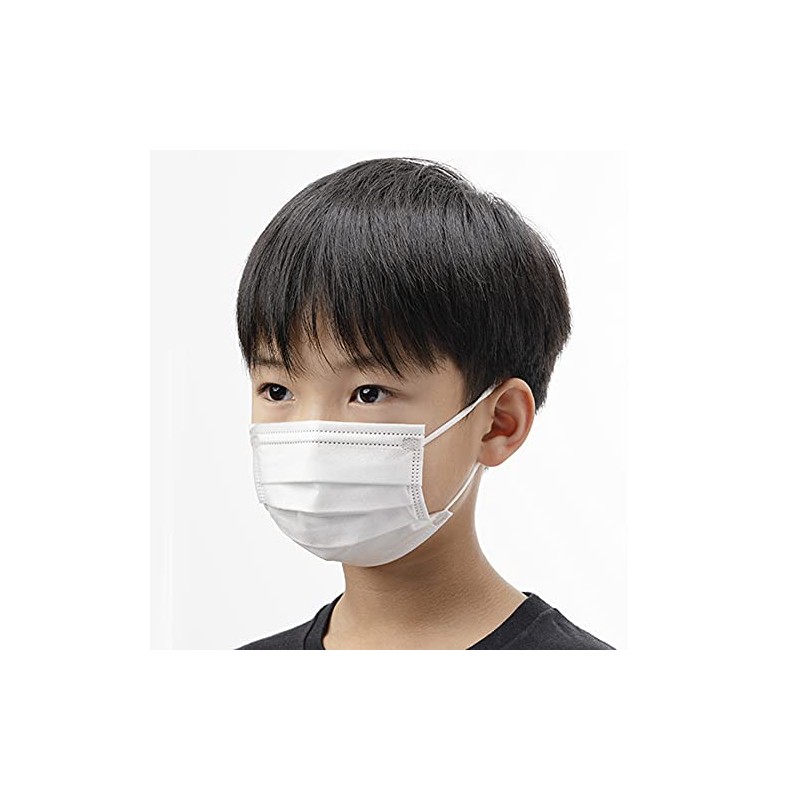 AENA Easy Mouth 3-Layer Non-woven Mask (White/SS Size, For Toddlers,