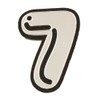 【オーサム/AWESOME】 ナンバーエンブレムチャーム 「7」 ASCM-7