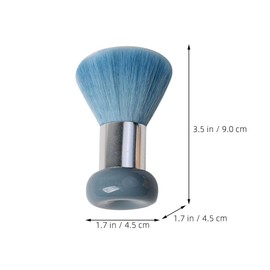 FRCOLOR Nail Dust Brush, Nail Art Dusting Brush, Nail Arts Dust Cleaner Brush with Handle, Soft Nail Cleaning Brush for Makeup Acrylic Nails