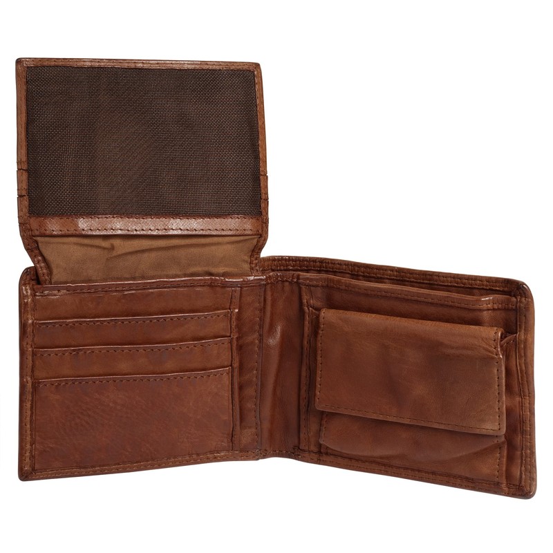piké Genuine Leather Men's Wallet Brown 021848, brown