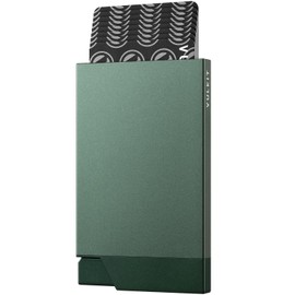 VULKIT Card Holder Men's Metal Credit Card Holder Women's RFID Protection Slim Card Case Pop Up Wallet for 5-8 Cards, New Midnight Green