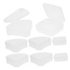 WOONEKY 8pcs Makeup Sponge Holder Case Triangular Square Powder Puff