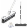 180° Rotating Gap Cleaning Tool with V-Shaped Bristles and Squeegee