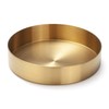 IVAILEX Round Gold Tray Stainless Steel Jewelry, Make up, Candle