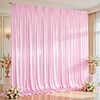 10x10 ft Pink Glitter Backdrop Curtain or Parties, Wrinkle Free