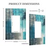Art Turquoise Blue and Grey Paint Single Rocker Outlet Wall