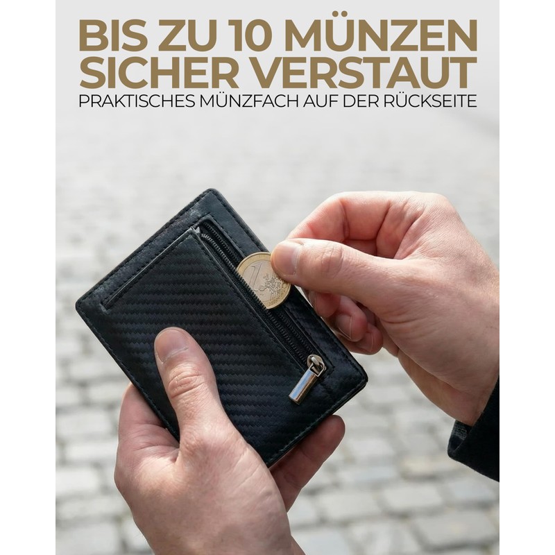 Lederhand iSlim Wallet - Smooth Leather Wallet with Money Clip