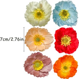12Pcs Flower Hair Clips Wedding Flower Hair Barrettes Artificial Hair Clips Fashion Hair Accessories for Women Girls Style Birthday Mother's Day Christmas Sea Party