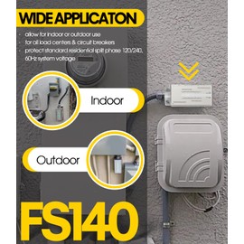 FS140 Surge Protection Device, Whole House Surge Protector Rated for 140,000 Amps for 120/240V Load Center & Breakers, Fit for Siemens Electric Box, Protects Smart Appliances, Indoor/Outdoor Use
