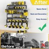 jsyonii Power Tool Organizer, 5 Layer Drill Holders Wall Mount,