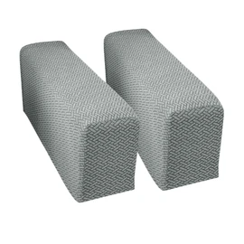 Stlemiko Couch Sofa Arm Chair Covers Set of 2 Polyester Stretch Arm Rest Covers for Sofa Recliner Chair Arm Covers Protectors with Twist Pins (Gray,L)