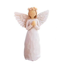 Ackkion Praying Angel Figurine Hand Craved Guardian Angel Sculpture Surrounded by Love Sympathy Gift of Encouragement Women Present Home Decor Ornament