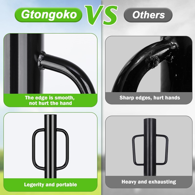 Gtongoko 12LB T Post Driver with Handles Heavy Duty Fence