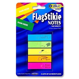 Premier Stationery W2117512 "Sign Here" Stik-ie Notes Flag Page Markers