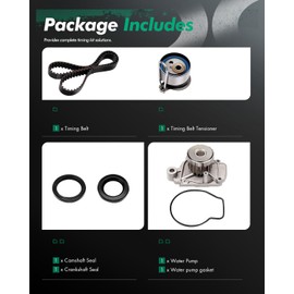 SCITOO Timing Belt Kit WPHO034 VCHO034 TB312K1 95312K1 Timing Belt Water Pump Kit 2001-2005 for Honda Civic