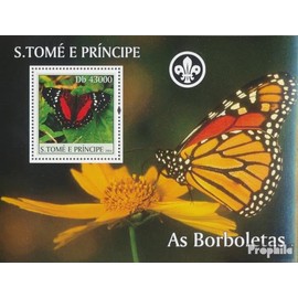 Sao TomE E PrincipE miniature sheet 508 (complete. issue) unmounted mint/never hinged ** MNH 2004 Butterflies - Scouts (Stamps for collectors) Butterflies