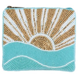 Bamboo Trading Hand-Beaded Rising Sun Essential Pouch