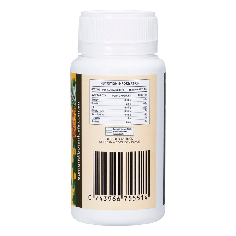 Eumundi Botanicals Curcumin Pepper Bromelain 60 Caps