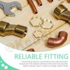 Keadic 6Pcs G1 G1/2 G3/4 Brass Lock Nut with Flange