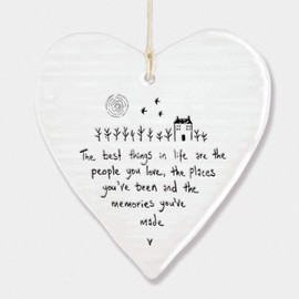 East of India Hanging Heart Gift The Best Things In Life