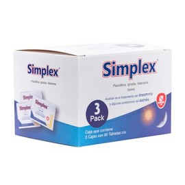 NARTEX LABS Simplex Pasiflora Valeriana Anti Estrés E Insomnio 180 Tabletas