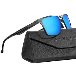 ANYLUV Mens Sunglasses Polarized Upgraded Carbon Fiber Temple Sun Glasses Fashion Driving with UV Protection