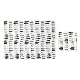 Set of 4 (8pc) Pebble Placemat & Coaster Set, Cork Backed Placemats, & Kitchen Protector Mats for Decoration, Heat-Resistant Coating & Cork Board Base Cork Placemats