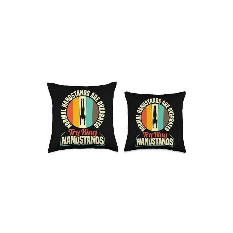 Handstand Ring Gymnastics Throw Pillow